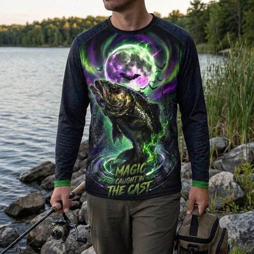 Magic Caught In The Cast Halloween Fishing Long Sleeve Shirt