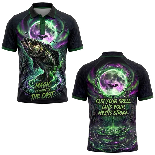 Magic Caught In The Cast Halloween Fishing Polo Shirt 2026