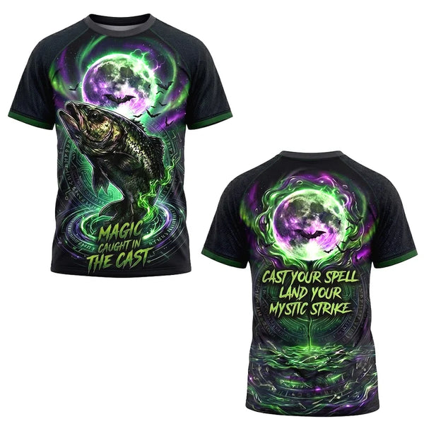 Magic Caught In The Cast Halloween Fishing T-Shirt 2026