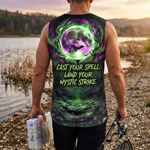 Magic Caught In The Cast Halloween Fishing Tank Top