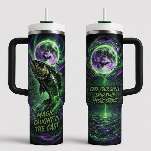 Magic Caught In The Cast Halloween Fishing Tumbler