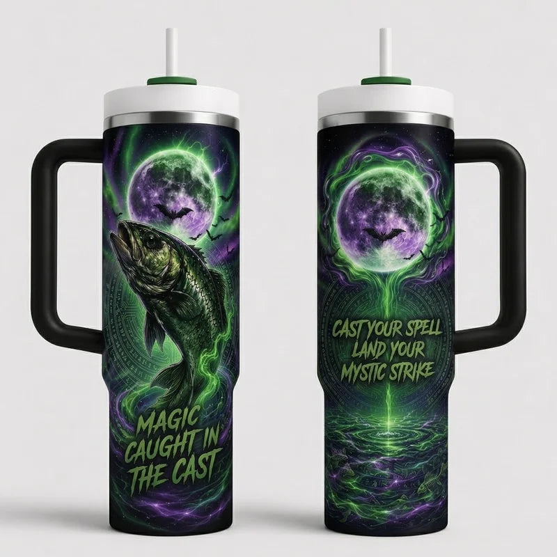 Magic Caught In The Cast Halloween Fishing Tumbler