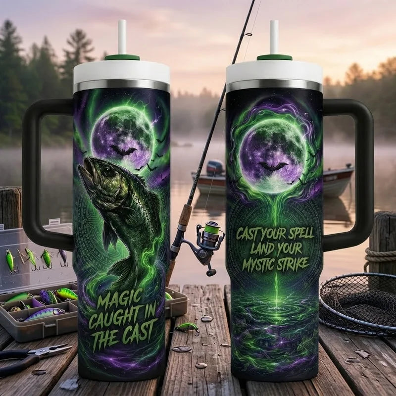 Magic Caught In The Cast Halloween Fishing Tumbler 2026