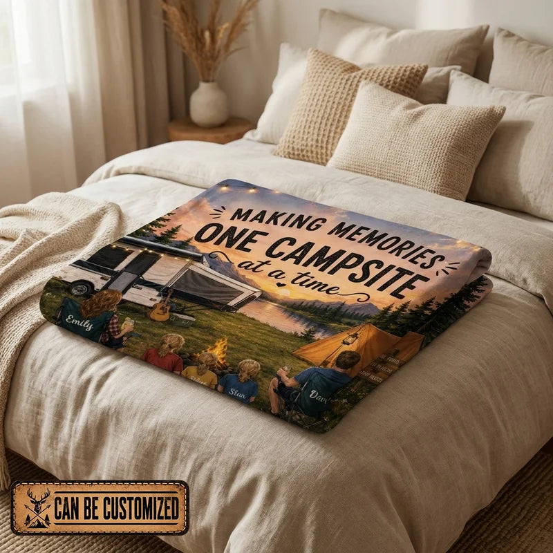Making Memories One Campsite At A Time Camping Blanket 2026