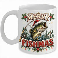 Merry Fishmas Funny Fishing Mug