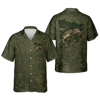 Minnesota Mille Lacs Muskie Fishing Personalized Apparel - Camo Base