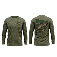 Minnesota Mille Lacs Muskie Fishing Personalized Apparel - Camo Base