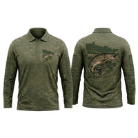 Minnesota Mille Lacs Muskie Fishing Personalized Apparel - Camo Base