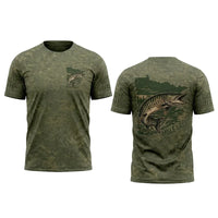 Minnesota Mille Lacs Muskie Fishing Personalized Apparel - Camo Base