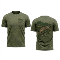 Minnesota Mille Lacs Muskie Fishing Personalized Apparel - Moss Green