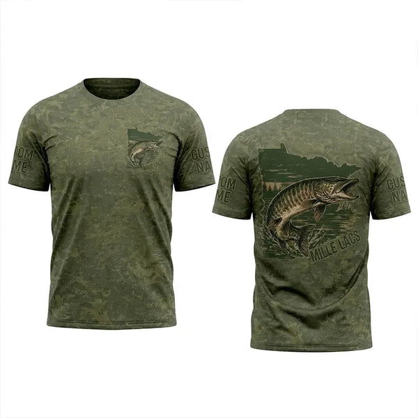 Minnesota Mille Lacs Muskie Fishing T-Shirt 2026