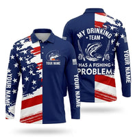 My Drinking Team Has A Fishing Problem Polo Long Sleeve Shirt