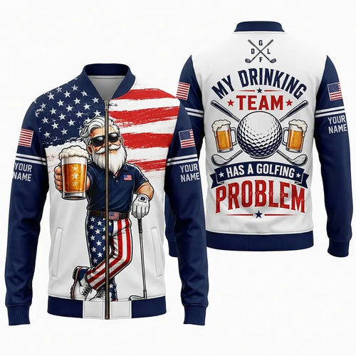My Drinking Team Has A Golfing Problem Bomber Jacket
