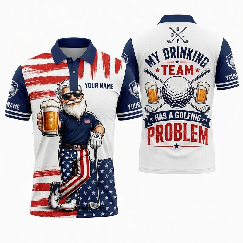 My Drinking Team Has A Golfing Problem Polo Shirt