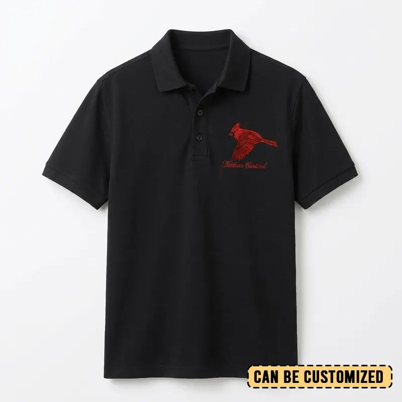 Northern Cardinal Embroidered Polo Shirt 2026