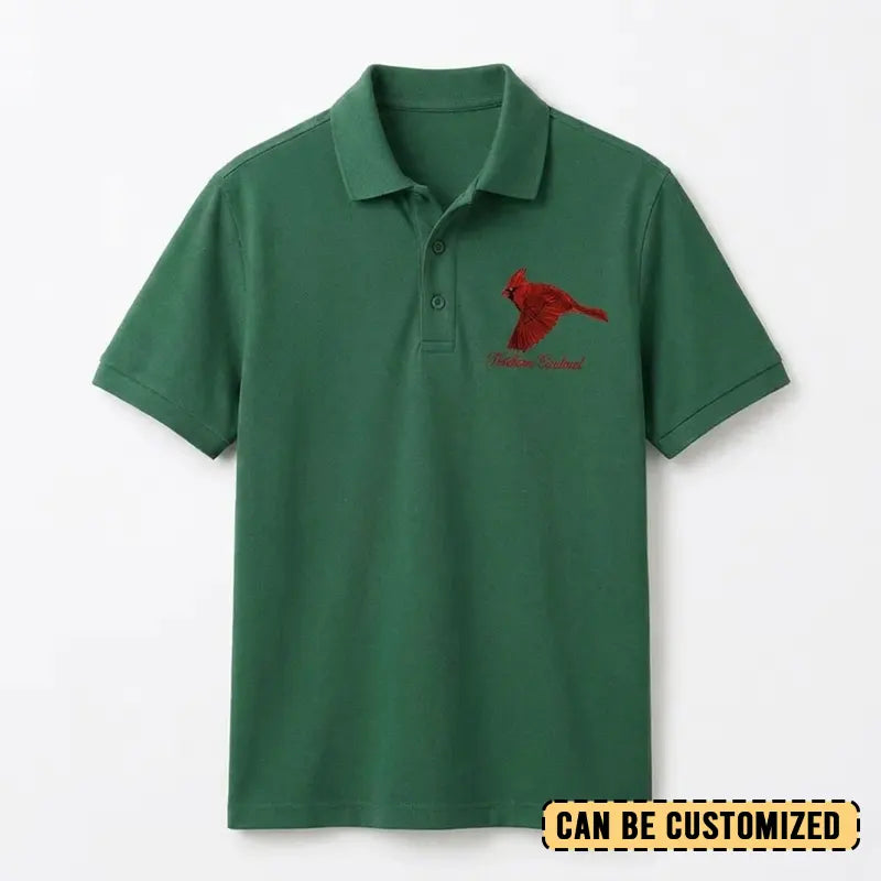 Northern Cardinal Embroidered Polo Shirt 2026