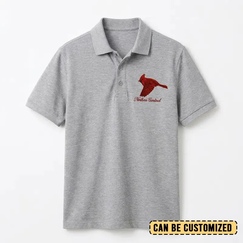 Northern Cardinal Embroidered Polo Shirt 2026