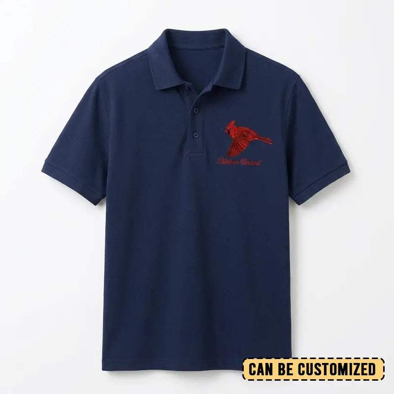 Northern Cardinal Embroidered Polo Shirt 2026