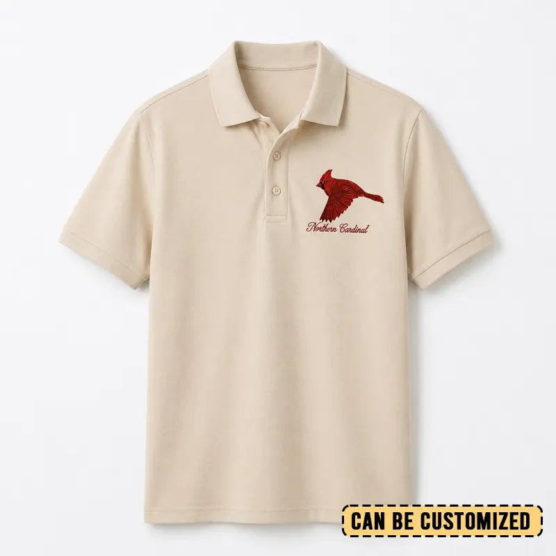 Northern Cardinal Embroidered Polo Shirt 2026