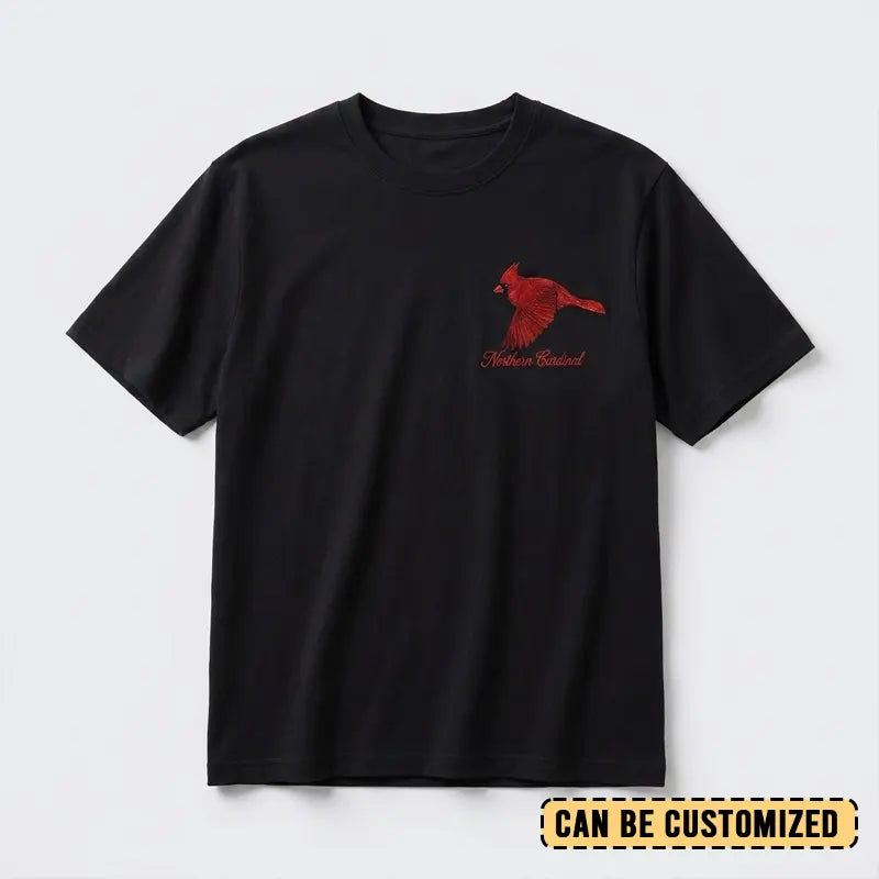 Northern Cardinal Embroidered T-Shirt 2026