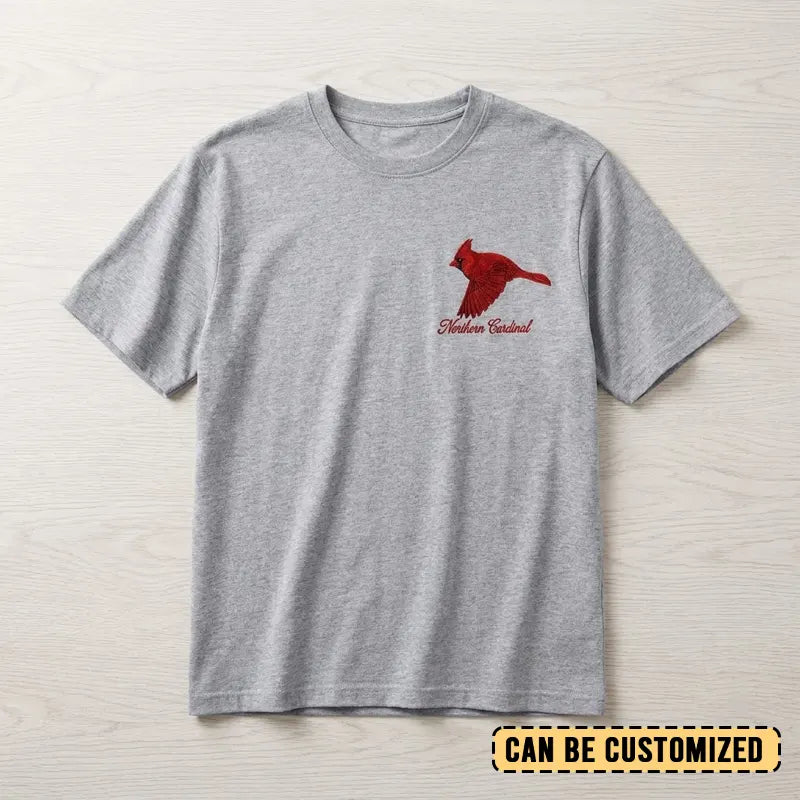 Northern Cardinal Embroidered T-Shirt 2026