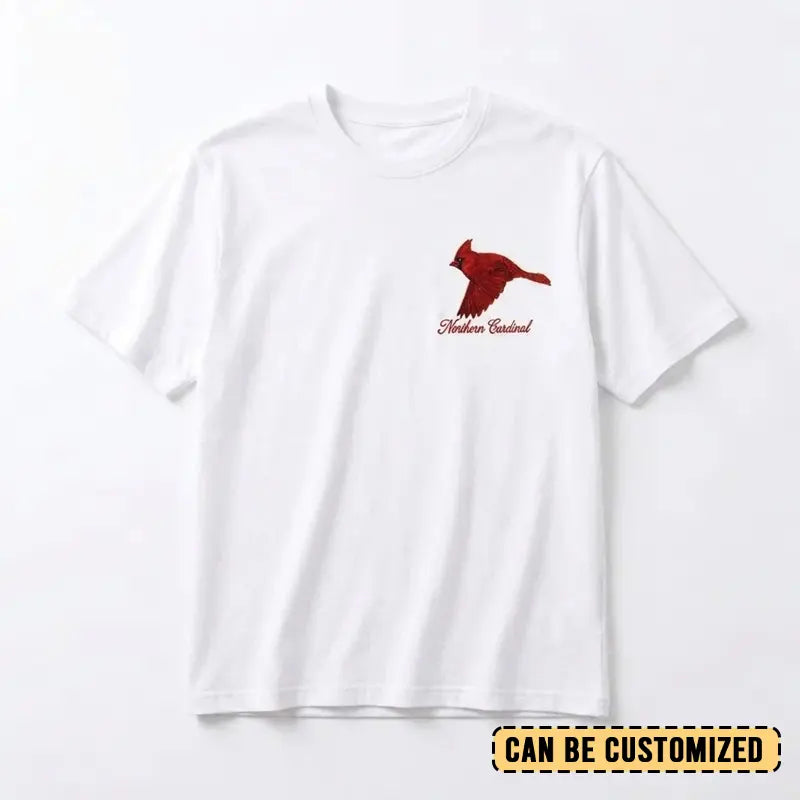 Northern Cardinal Embroidered T-Shirt 2026
