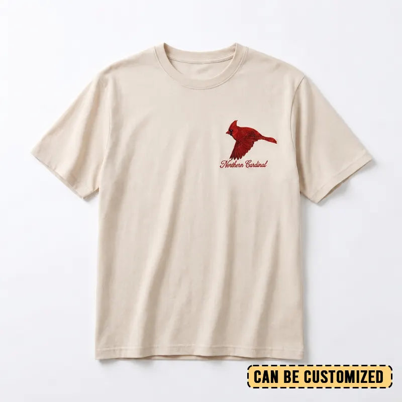 Northern Cardinal Embroidered T-Shirt 2026