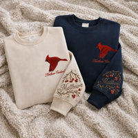 Northern Cardinal Sweater – Print & Embroidery