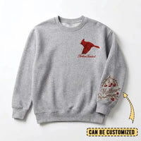 Northern Cardinal Sweater – Print & Embroidery