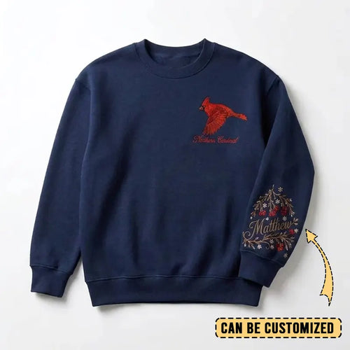 Northern Cardinal Sweater – Print & Embroidery