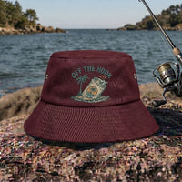Off The Hook Retro Fishing Embroidered Bucket Hat
