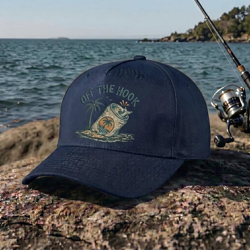Off The Hook Retro Fishing Embroidered Cap