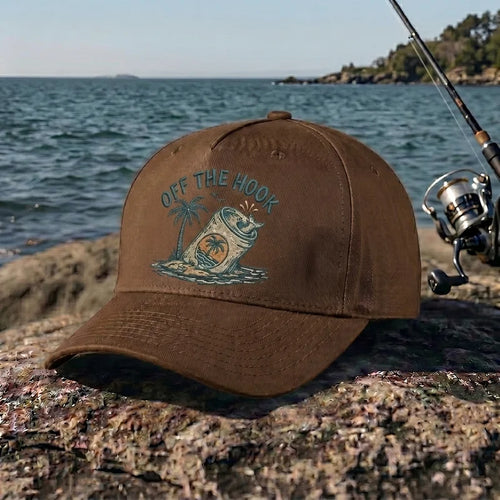 Off The Hook Retro Fishing Embroidered Cap