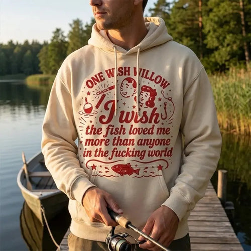 One Wish Willow I Wish The Fish Loved Me Fishing Hoodie