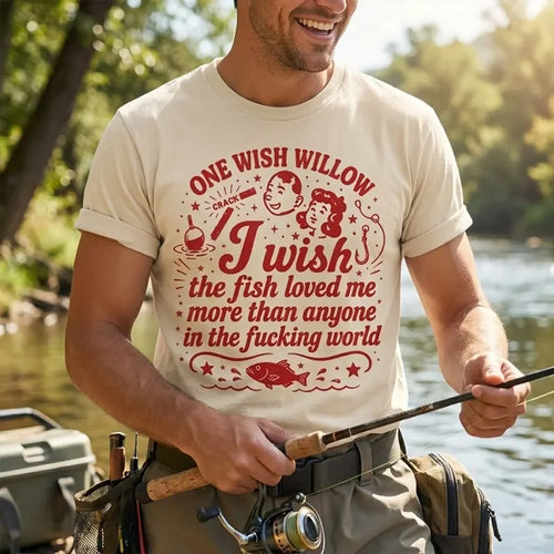 One Wish Willow I Wish The Fish Loved Me Fishing Polo Shirt