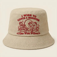One Wish Willow I Wish To Catch A Monster Embroidered Bucket Hat