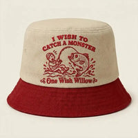 One Wish Willow I Wish To Catch A Monster Embroidered Bucket Hat