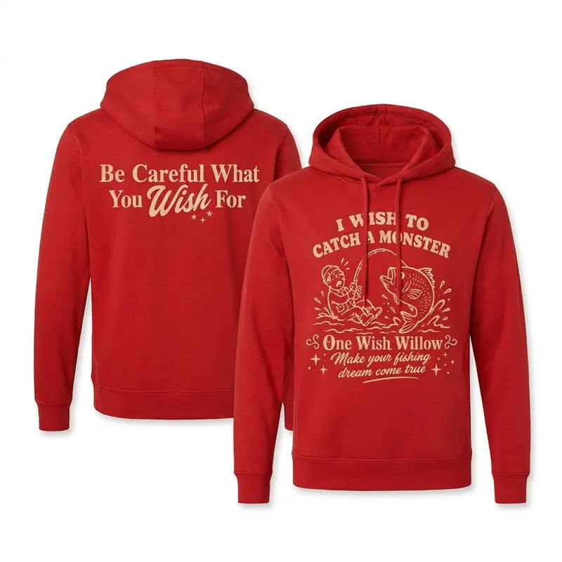 One Wish Willow I Wish To Catch A Monster Fishing Hoodie