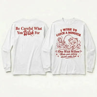 One Wish Willow I Wish To Catch A Monster Fishing Long Sleeve Shirt