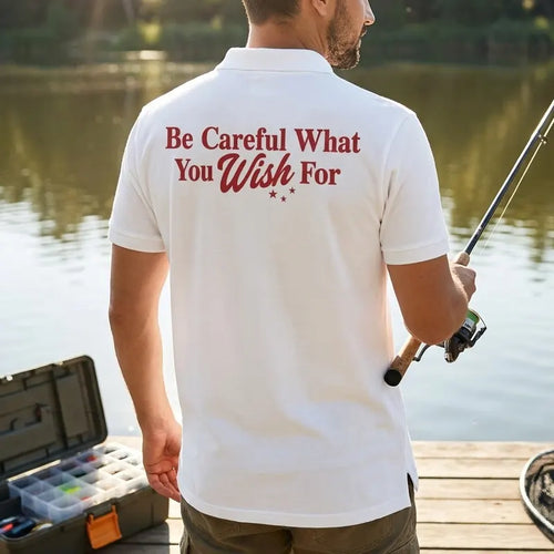 One Wish Willow I Wish To Catch A Monster Fishing Polo Shirt