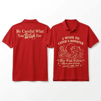 One Wish Willow I Wish To Catch A Monster Fishing Polo Shirt