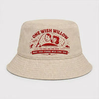 One Wish Willow Make Your Fishing Wish Come True Embroidered Bucket Hat