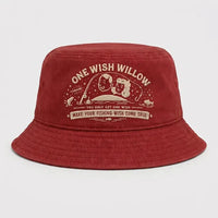 One Wish Willow Make Your Fishing Wish Come True Embroidered Bucket Hat