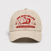 One Wish Willow Make Your Fishing Wish Come True Embroidered Fishing Cap