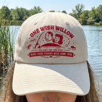 One Wish Willow Make Your Fishing Wish Come True Embroidered Fishing Cap
