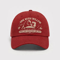 One Wish Willow Make Your Fishing Wish Come True Embroidered Fishing Cap