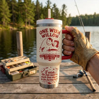 One Wish Willow Make Your Fishing Wish Come True Fishing Tumbler