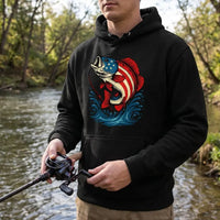 Patriotic Bass Fishing Hoodie