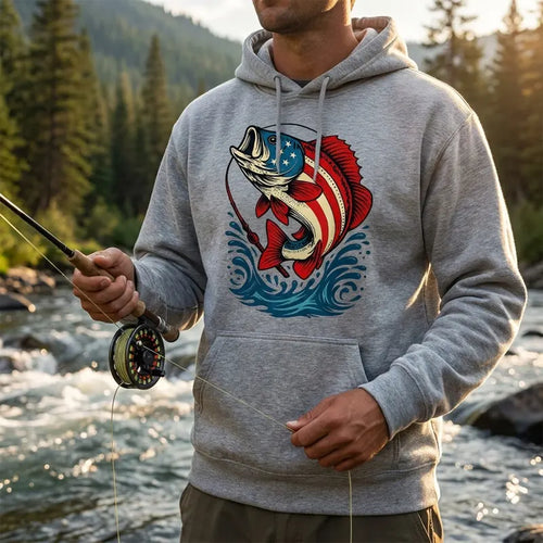 Patriotic Bass Fishing Hoodie