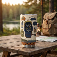 Personalized Acadia National Park Camping Checklist Tumbler
